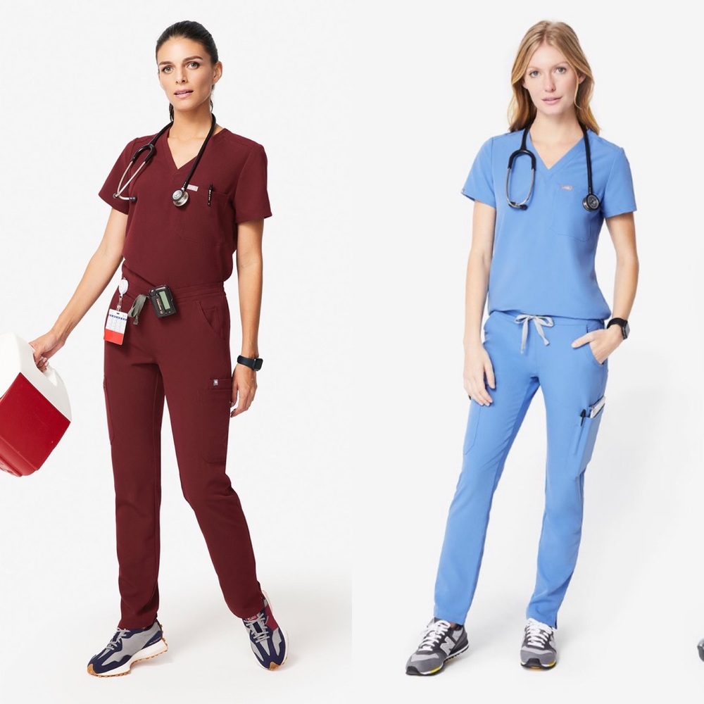 NEW Yola Skinny Scrub Pants - Figs